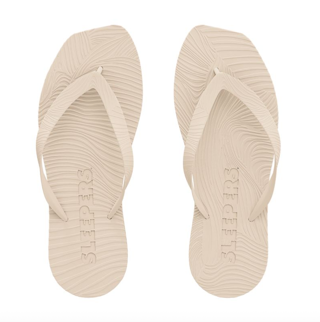 Sleepers Tapered Platform Flip Flops - Eggnog