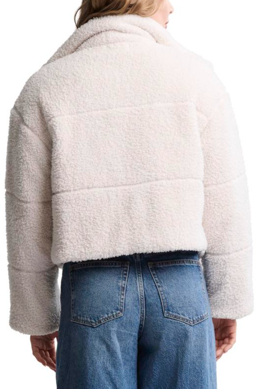 Brushed Cozy Chic Puffer Jacket - Sand Dune