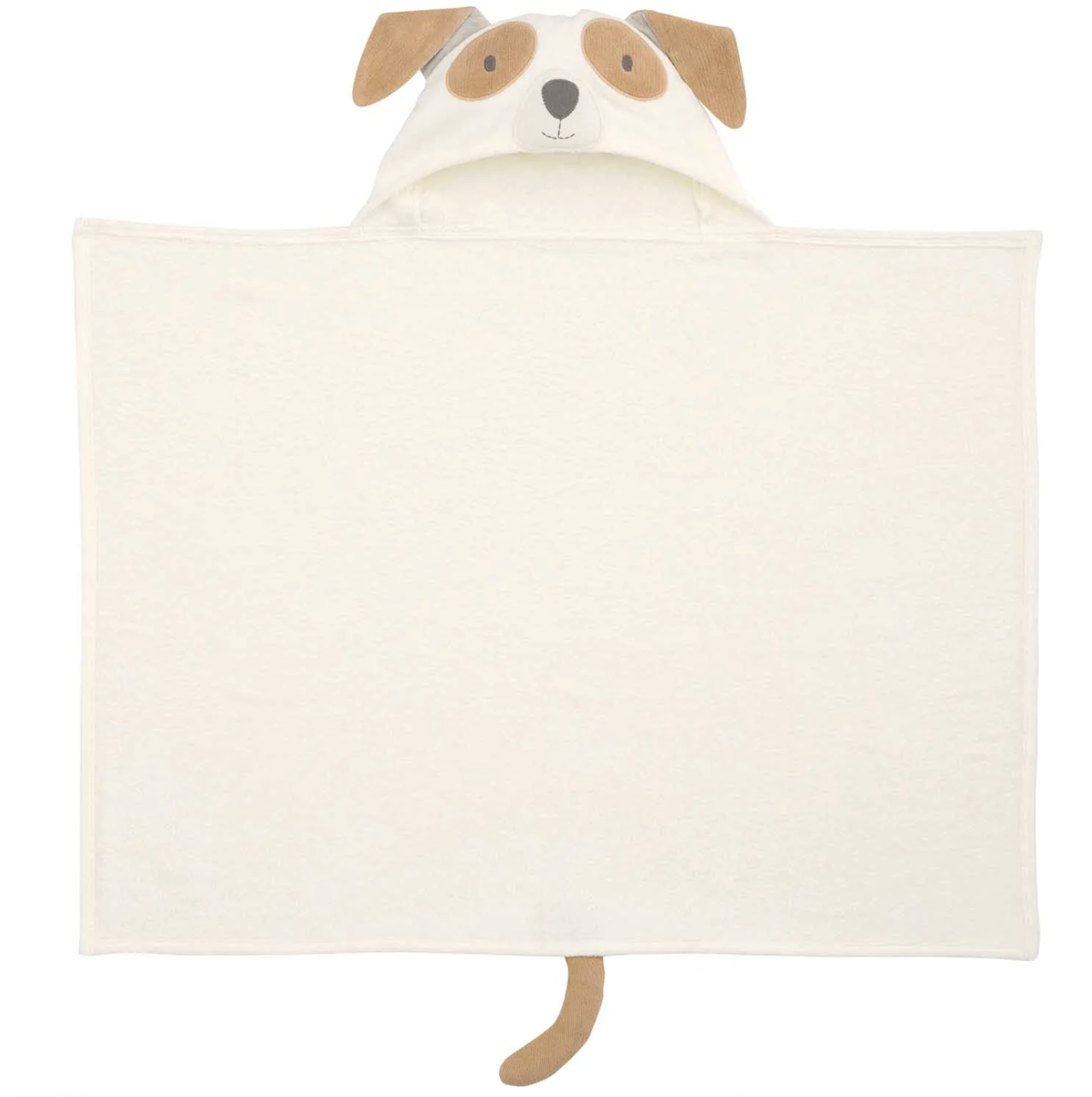 Tan Puppy Hooded Baby Bath Wrap