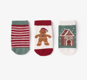 Gingerbread Christmas Cottage Socks 6pk