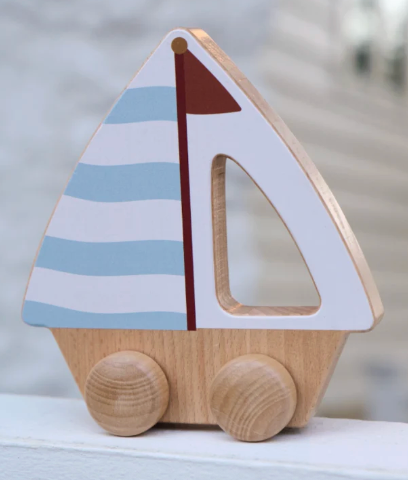 Wooden Push Toy Sail Boat
