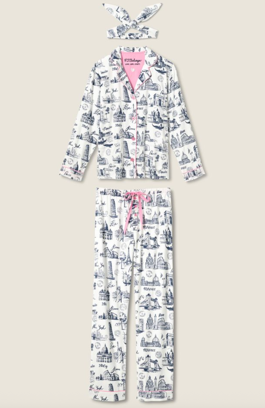 Bon Voyage 3-Piece Flannel PJ Set Regular price
