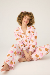 Brunch Club Breakfast 3-Piece Flannel PJ Set