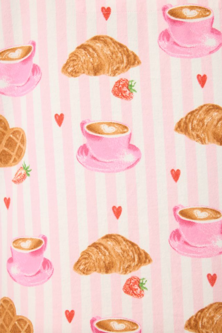 Brunch Club Breakfast 3-Piece Flannel PJ Set