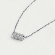 Petite Pave Mini Tube Necklace