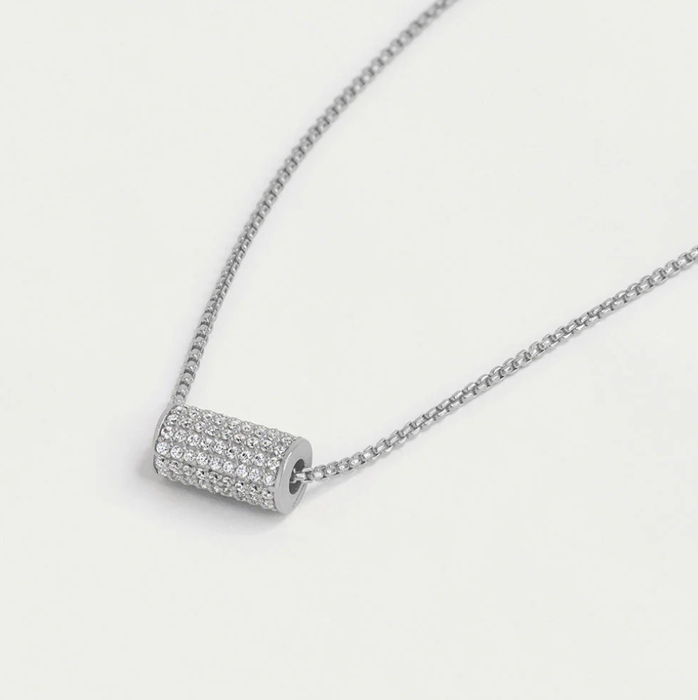 Petite Pave Mini Tube Necklace