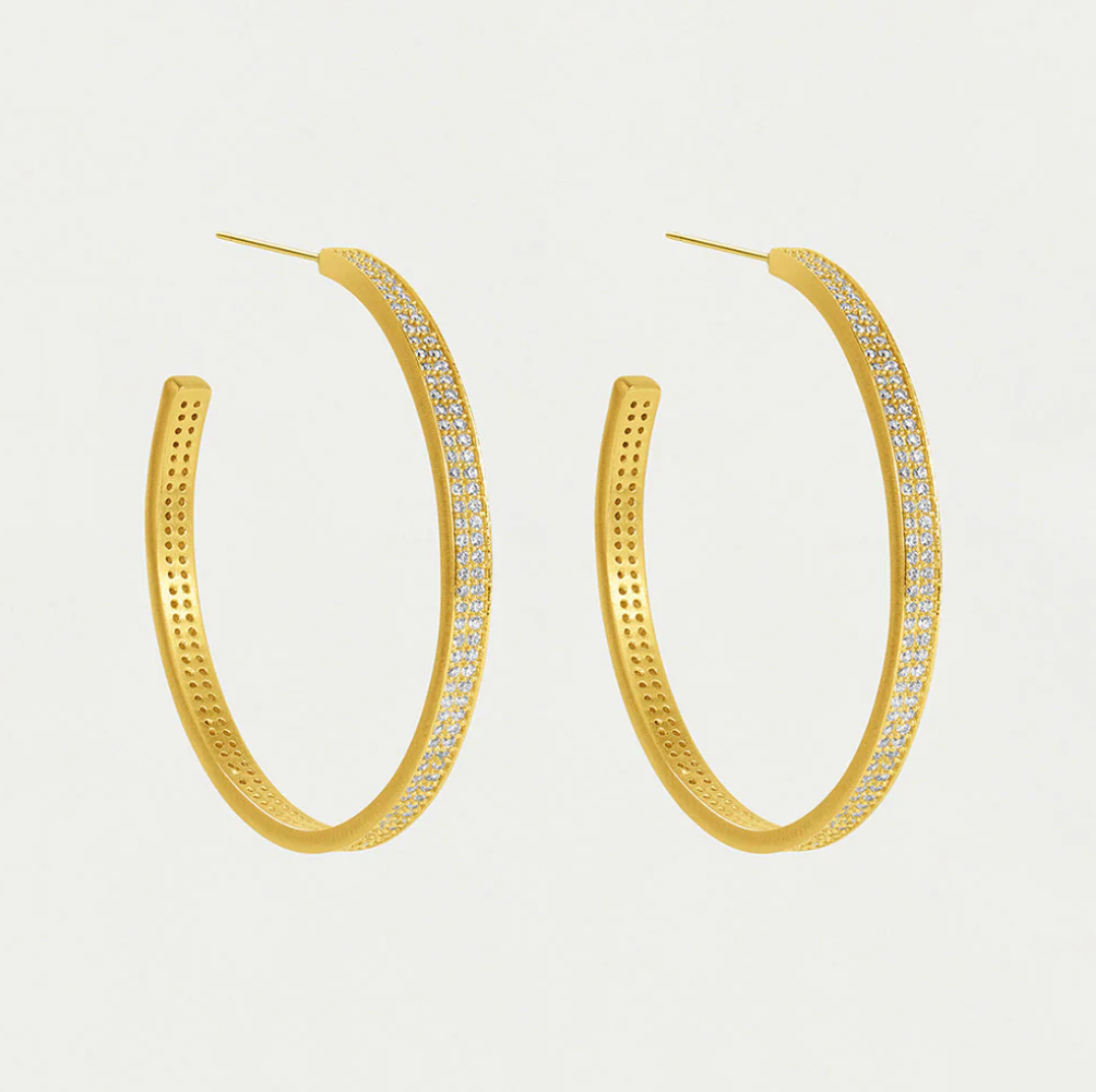 Petite Pave Midi Hoops