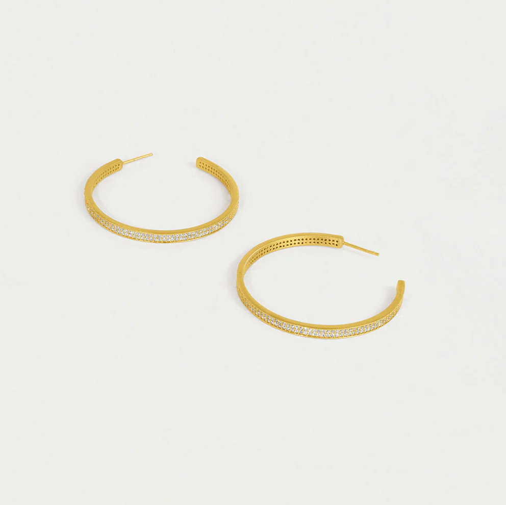 Petite Pave Midi Hoops