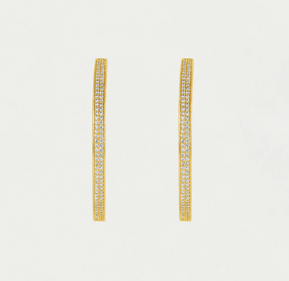 Petite Pave Midi Hoops
