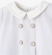Seersucker Nautical Bubble - Blue