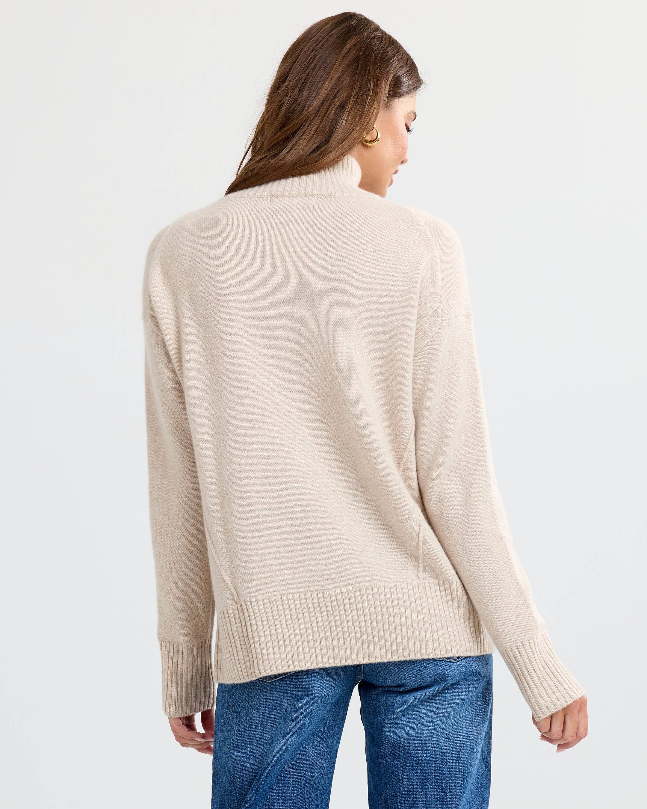 Oversized Cashmere Pullover- Oatmeal