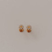 Carolina Daisy Flat Back Studs: Gold