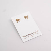 Dainty Bow Stud Earrings in Gold