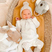 Beck Cream Bunny Soft Rattle Toy 6.8"/17cm