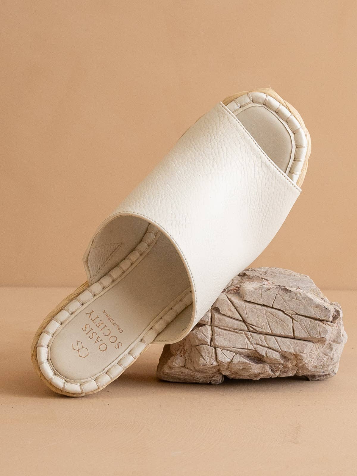 The Raina White Espdarille Slip On Wedge - White