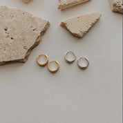 Rue Brushed Hoops: Silver