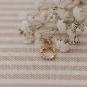 Iris Diamond Hoops: Gold