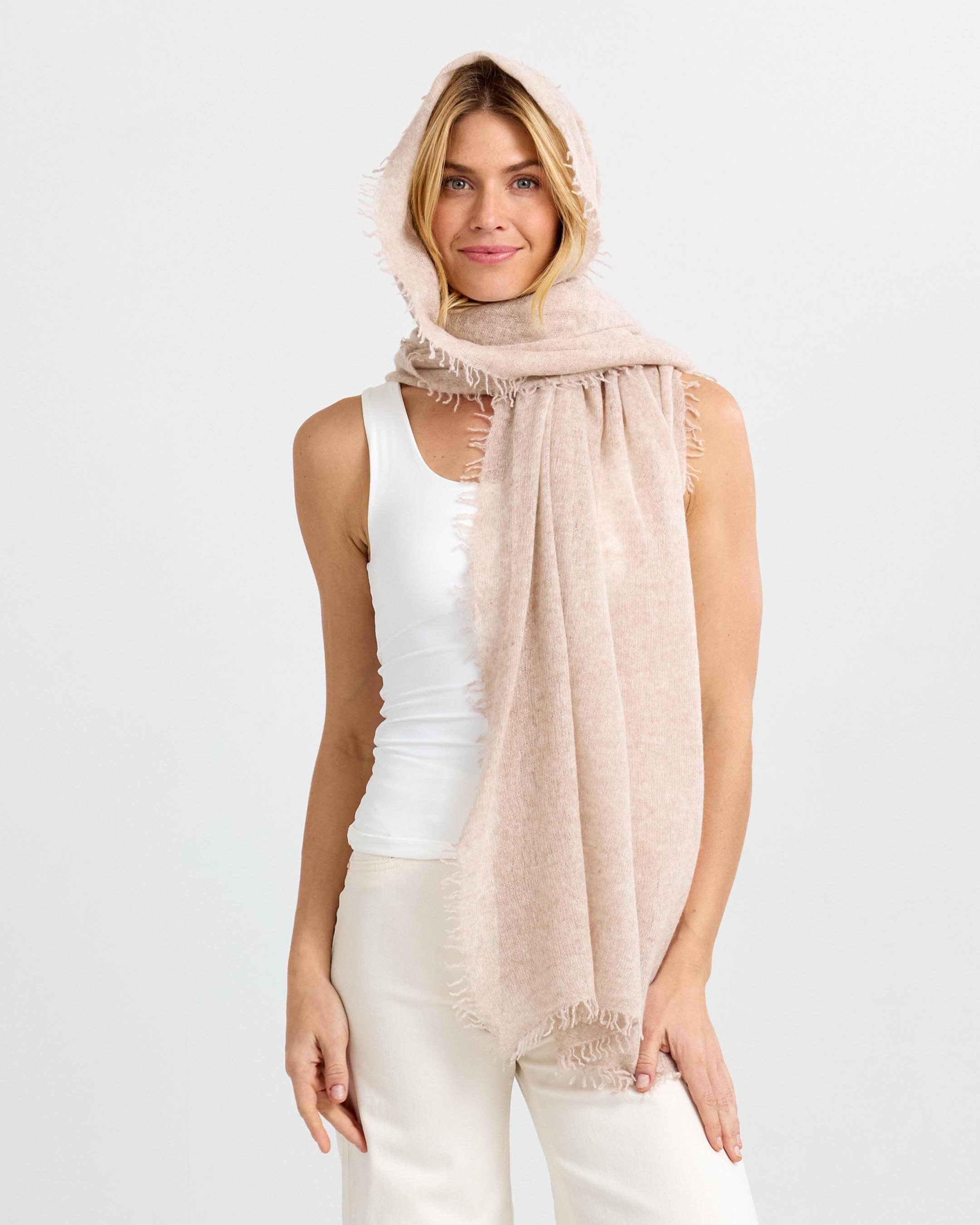 Felted Cashmere Scarf - Jute