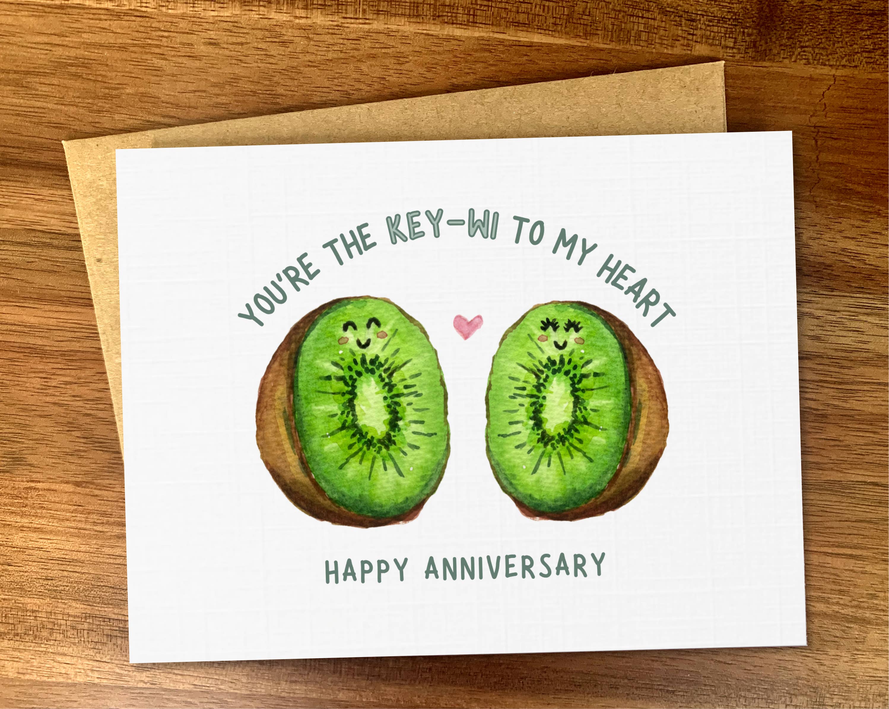 Cute kiwi fruit card, Cheesy food pun, Birthday /anniversary: All-occasion