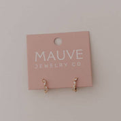 Iris Diamond Hoops: Gold