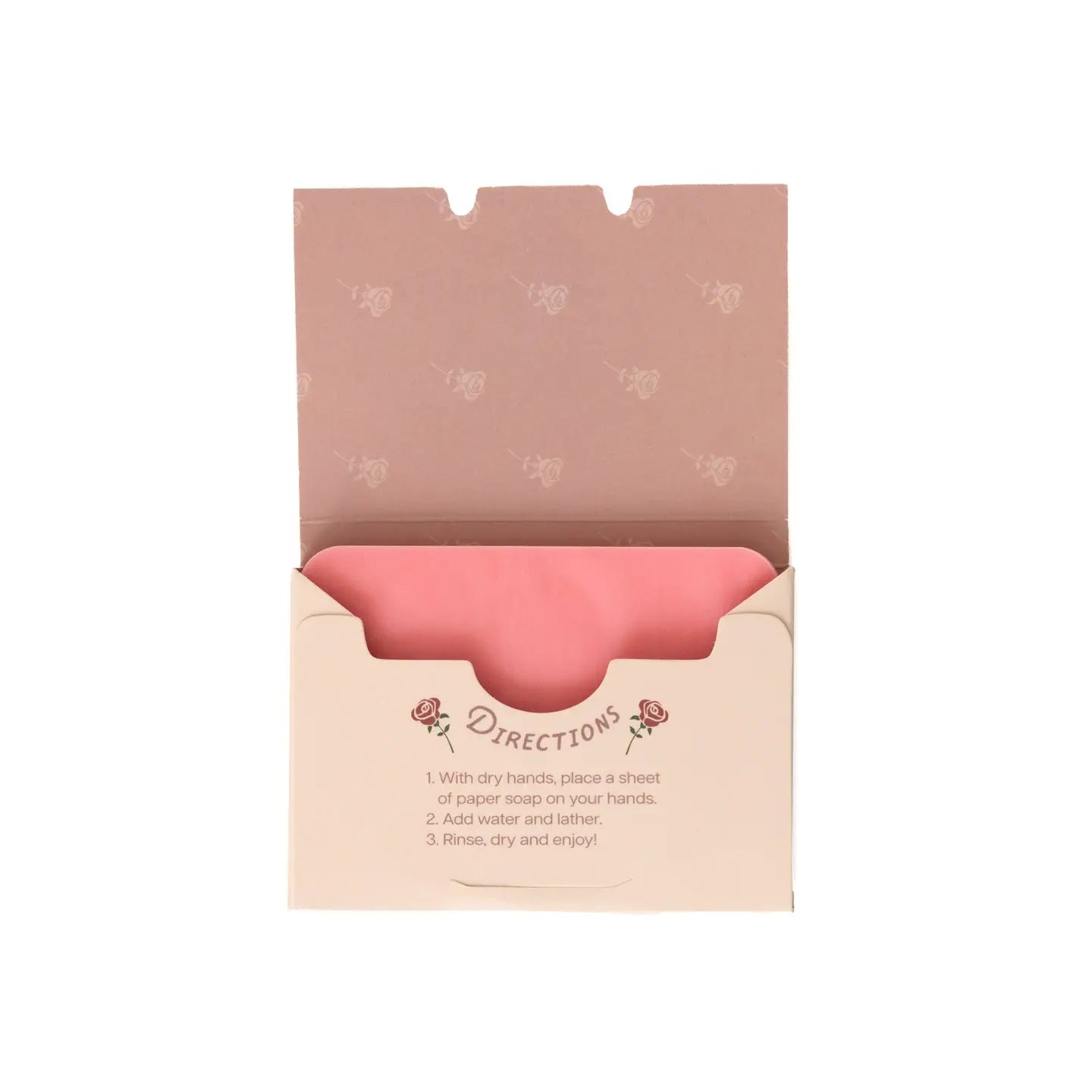 Paper Soap- Rose Scent, Travel Size, 50 Sheets