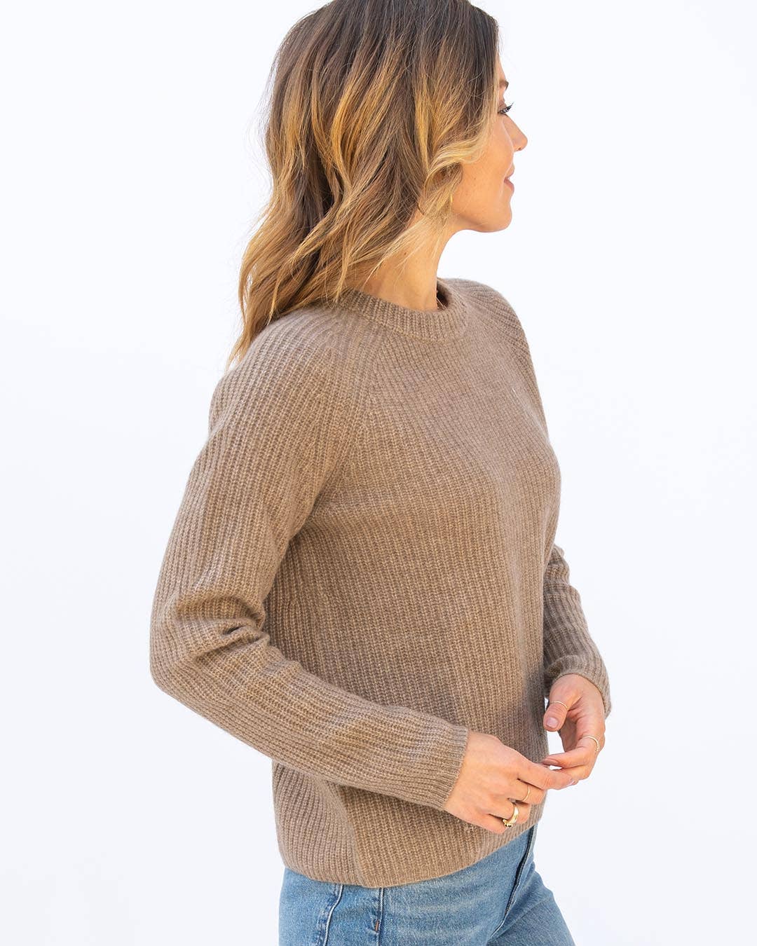 Cashmere Fisherman Crew: Driftwood