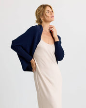 Cashmere Shrug - Navy