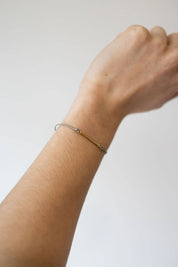 Gold Bar Sailor Bracelet - Choose your color: Storm Grey