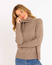 Cashmere Drawstring Funnel- Driftwood