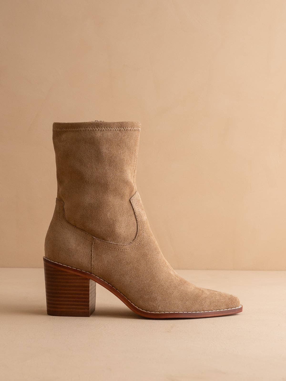 The Vienna | Latte Sleek ankle hugging bootie- Latte