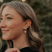 Elizabeth Clover Earrings: Silver