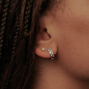 Carolina Daisy Flat Back Studs: Gold