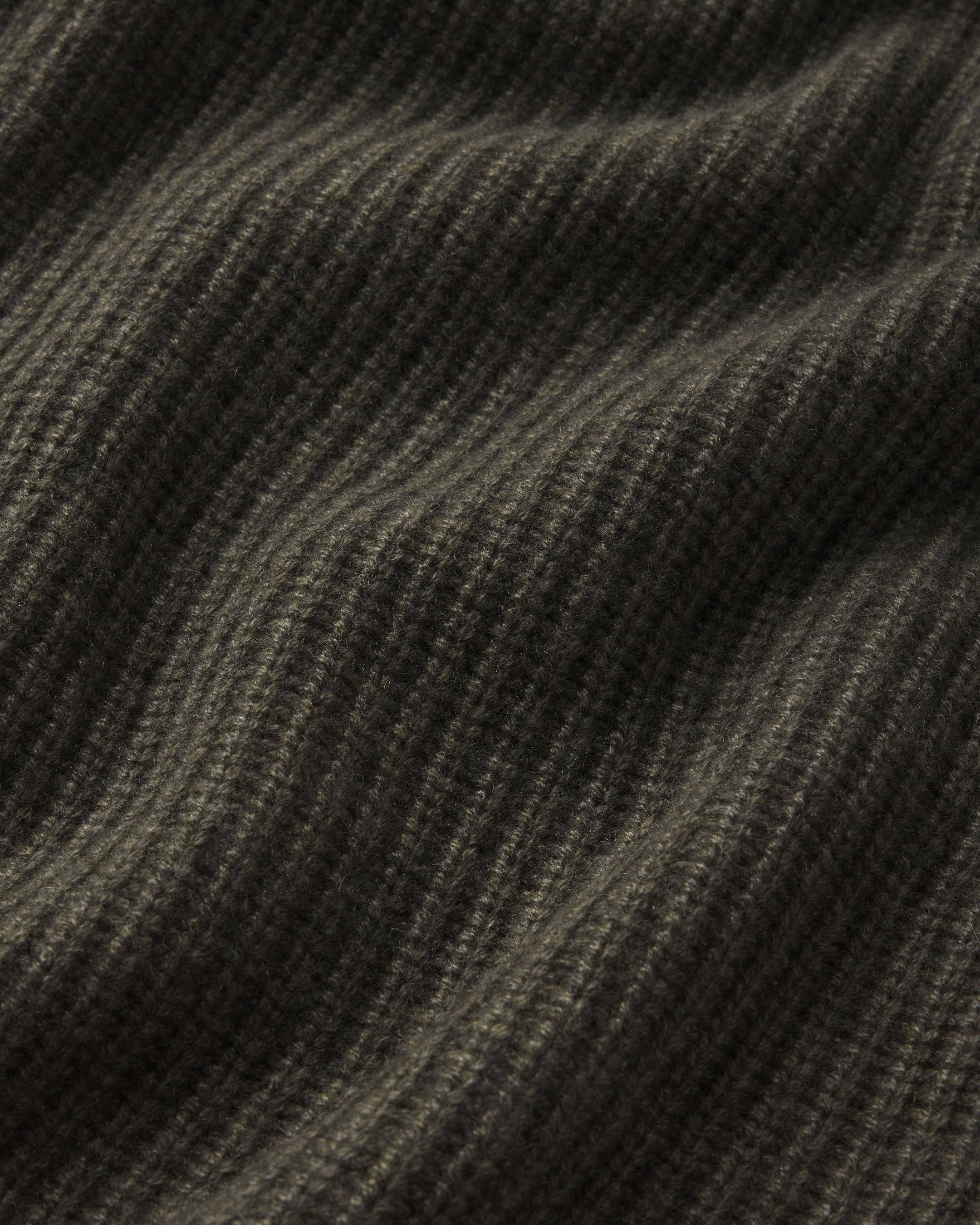 Cashmere Fisherman Crew- Dark Olive