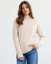 Oversized Cashmere Pullover- Oatmeal