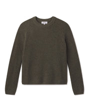Cashmere Fisherman Crew- Dark Olive