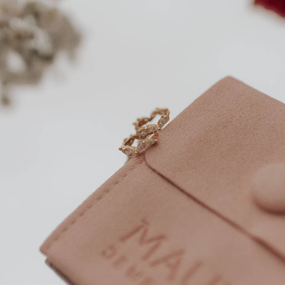 Iris Diamond Hoops: Gold