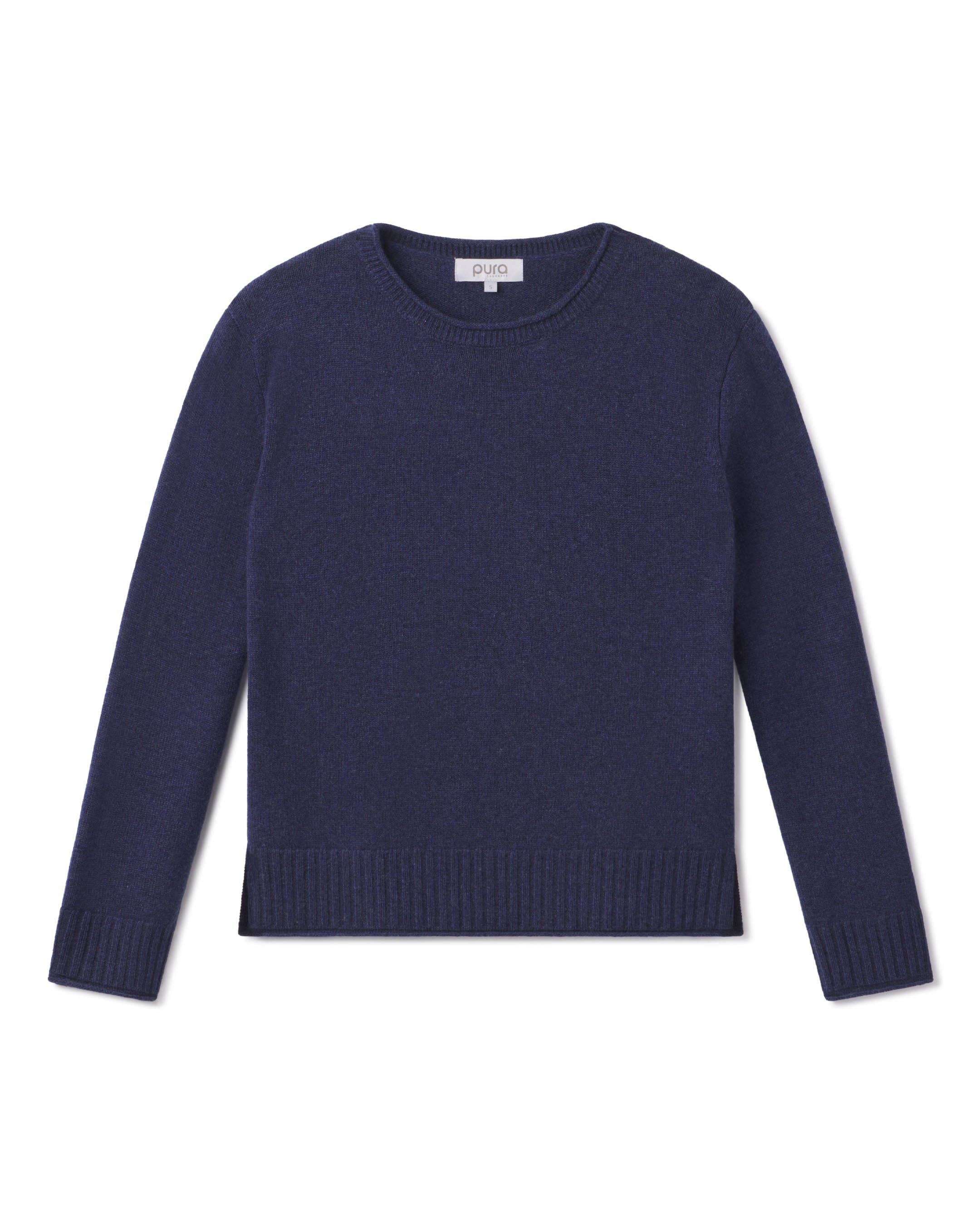 Essential Cashmere Crew- Indigo