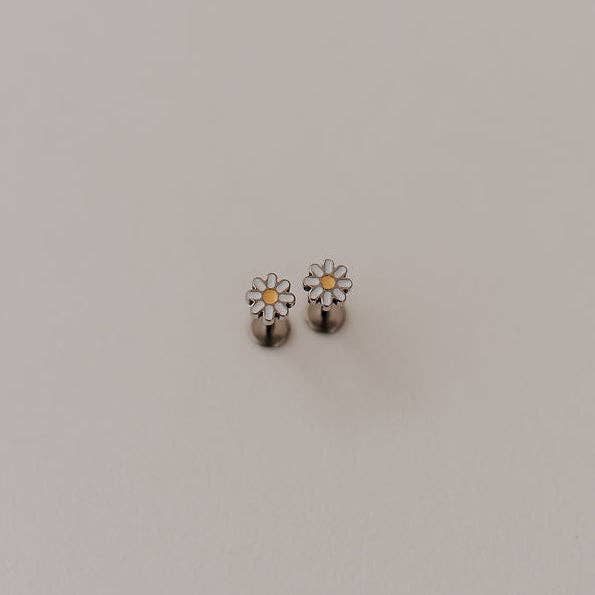 Carolina Daisy Flat Back Studs: Gold