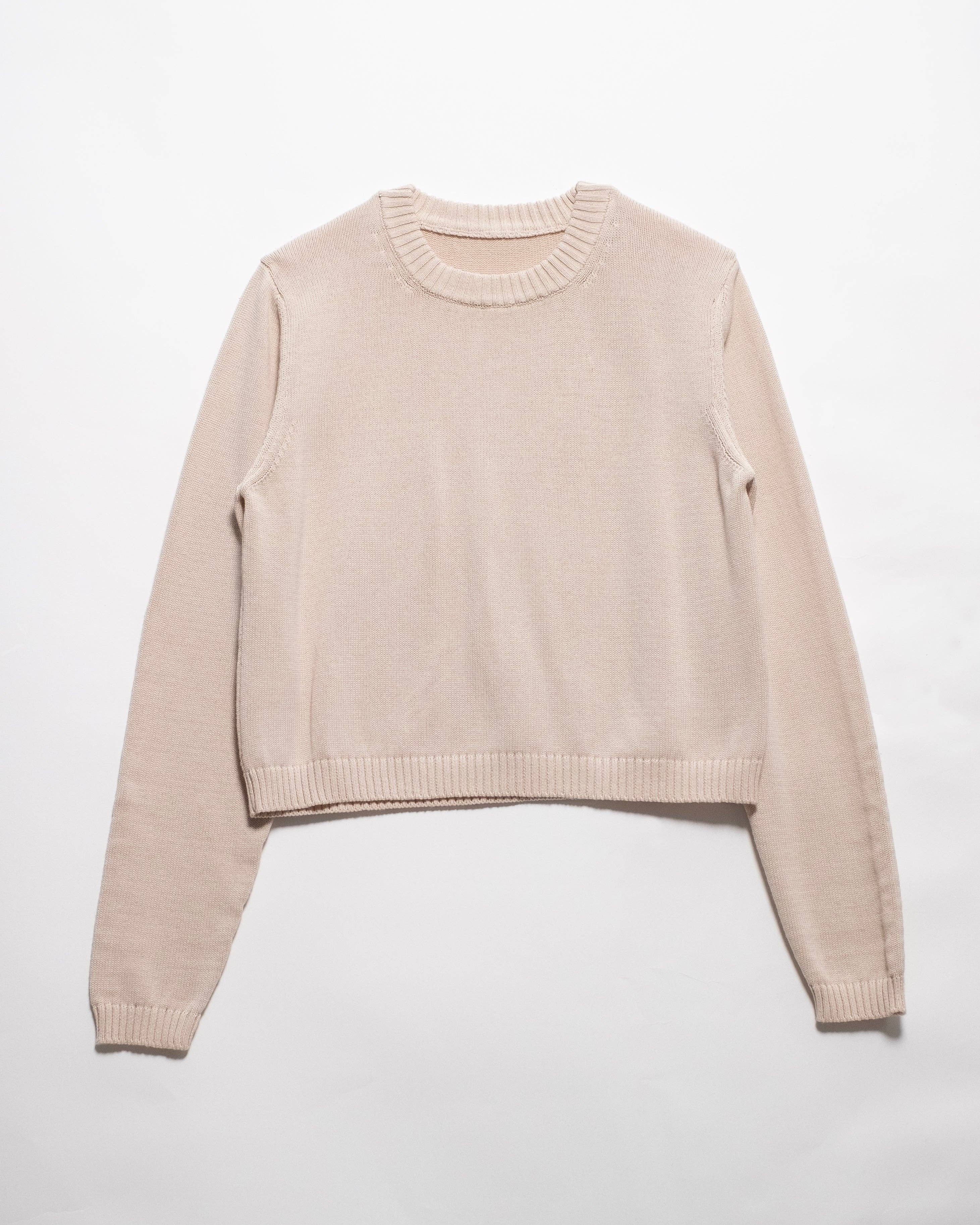 Fine Cotton Crewneck - Beige