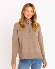 Cashmere Drawstring Funnel- Driftwood