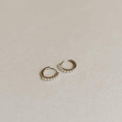 Grace Pearl Hoops: Gold